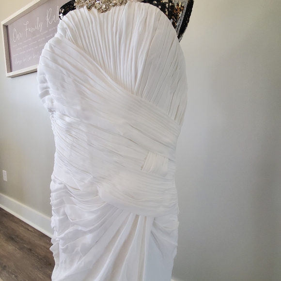 Wedding Dress Custom Plus Size Dress w/ Leg Slit - Picture 9 of 9